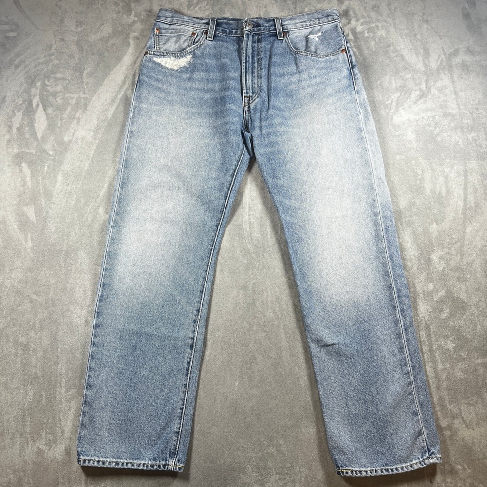 Levi's 551 Z Mens Size 34X32 Straight Med Wash Denim Jeans Grunge‎ Rugby Mens